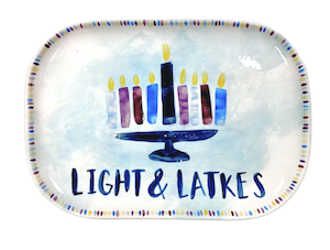 Carmel Hanukkah Light & Latkes Platter