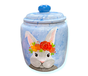 Carmel Watercolor Bunny Jar