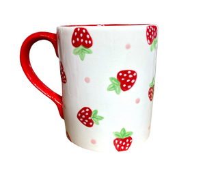 Carmel Strawberry Dot Mug