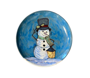 Carmel Rustic Glazed Snowman