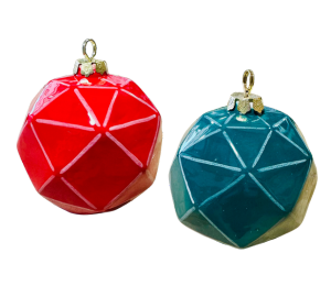 Carmel Jewel Toned Faceted Ornament