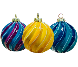 Carmel Jewel Toned Spiral Ornament