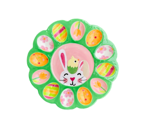 Carmel Easter Sherbet Egg Plate