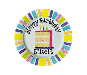 Carmel Birthday Cake Plate
