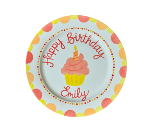 Carmel Birthday Cupcake Plate